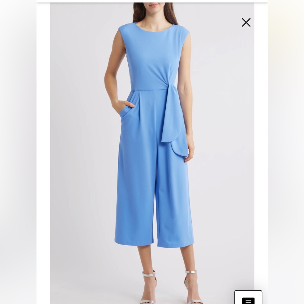 Tahari ASL Scuba Crepe Side Knot Jumpsuit